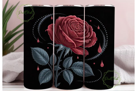 Pink & Rose Gold Hearts 20oz Tumbler Sublimation PixelChick 