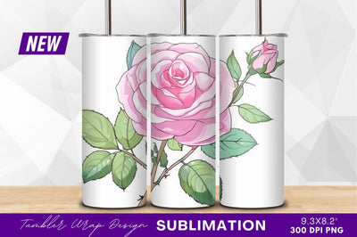 Pink rose illustration clipart png Sublimation Regulrcrative 