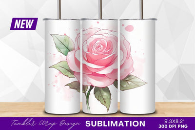Pink rose watercolor floral clipart png Sublimation Regulrcrative 