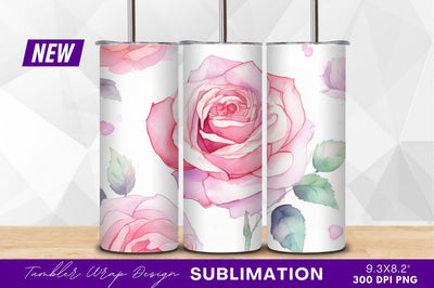 Pink rose watercolor flower background clipart png Sublimation Regulrcrative 