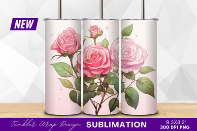 Pink roses botanical illustration clipart png Sublimation Regulrcrative 