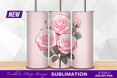 Pink roses bouquet floral illustration clipart png Sublimation Regulrcrative 