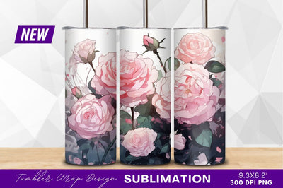 Pink roses clipart png floral illustration Sublimation Regulrcrative 
