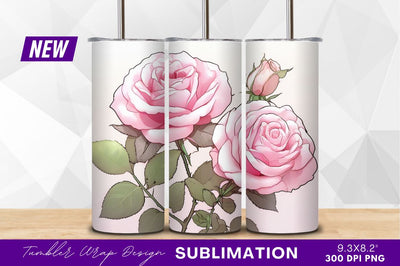Pink roses clipart png romantic floral design Sublimation Regulrcrative 