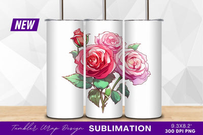 Pink roses clipart png vector illustration Sublimation Regulrcrative 