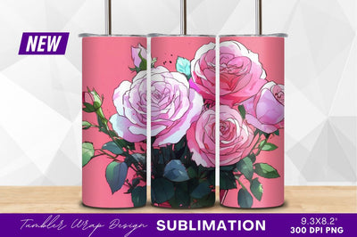 Pink roses floral clipart png illustration Sublimation Regulrcrative 