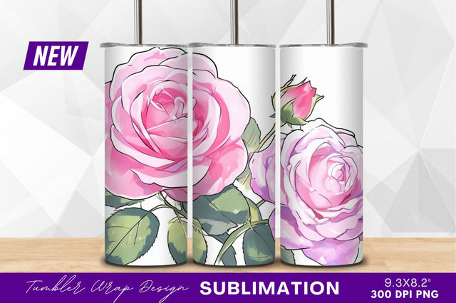 Pink roses floral illustration clipart png Sublimation Regulrcrative 