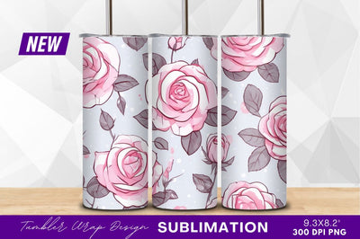 Pink roses floral seamless pattern background Sublimation Regulrcrative 
