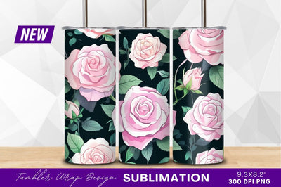 Pink roses floral seamless pattern clipart png Sublimation Regulrcrative 