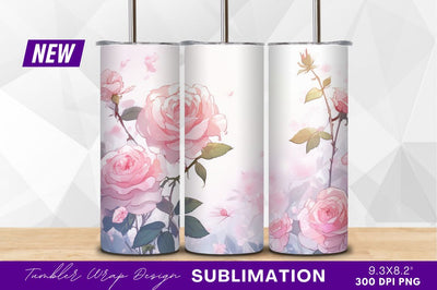 Pink roses floral watercolor illustration clipart png Sublimation Regulrcrative 