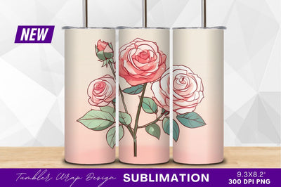 Pink roses illustration clipart png Sublimation Regulrcrative 