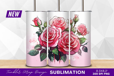 Pink roses vector illustration clipart png Sublimation Regulrcrative 