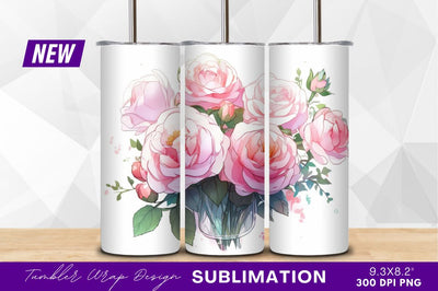 Pink roses watercolor illustration clipart png Sublimation Regulrcrative 