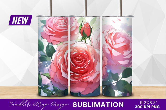 Pink roses with bud clipart png Sublimation Regulrcrative 