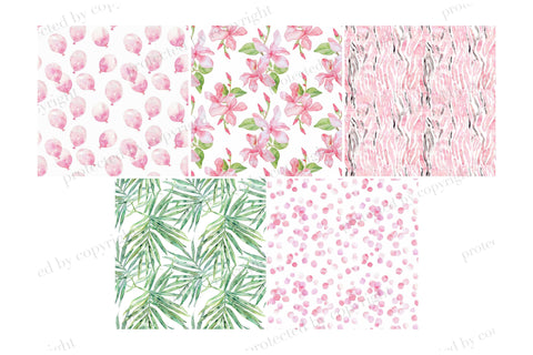 Pink Safari Digital Papers | Nursery Seamless Pattern Digital Pattern GlamArtZhanna 