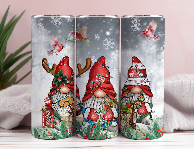 Pink Santa Christmas Tumbler Wrap 20 oz Skinny Pink Winter Tumbler Design Wrap 20 oz Pink Christmas Santa Tumbler Wrap 20 oz Skinny Design Sublimation PixelChick 
