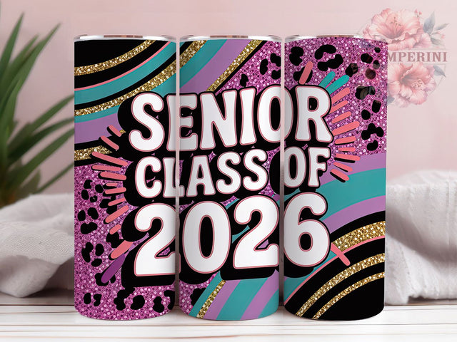 Pink Senior Pride 2026 20oz Tumbler, Graduation Gift, Class of 2026, Pink Senior Design, Senior Pride, Sublimation Wrap, 20oz Tumbler Design Sublimation Li Zamperini 