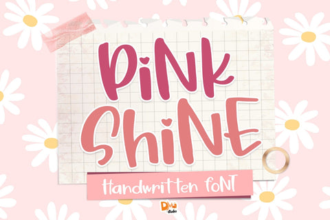 Pink Shine Font Font Dm Letter Studio 