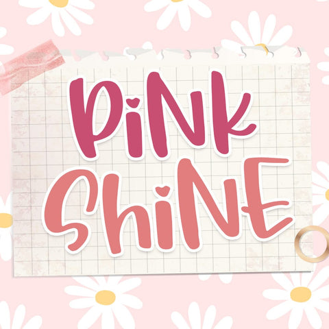 Pink Shine Font Font Dm Letter Studio 