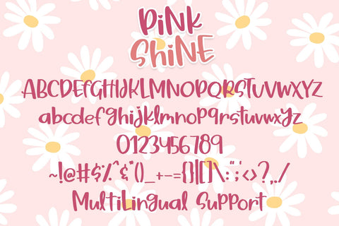 Pink Shine Font Font Dm Letter Studio 