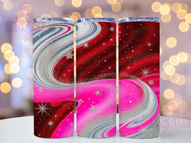 Pink Snowflake Winter Tumbler, Winter Snowflake Art, Pink Winter Tumbler, 20Oz Wrap Design, Winter Sublimation, Snowflake Pattern, Pastel Winter Theme Sublimation SvggirlplusArt 