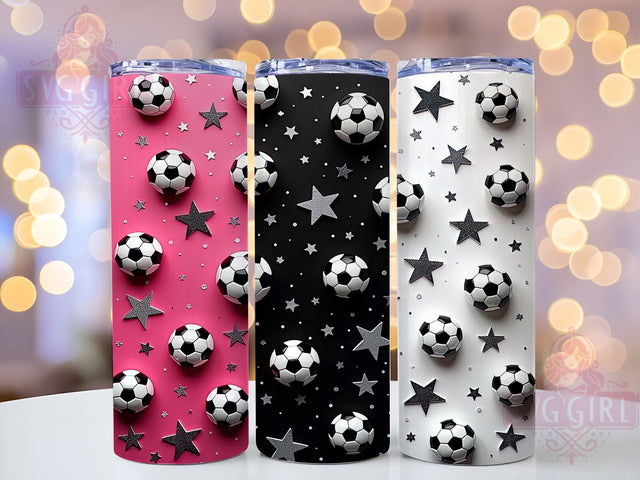 Pink Soccer Tumbler Wrap, Soccer Woman Design, 20oz Sublimation Wrap, Digital Download Tumbler, Female Soccer Player Art, Sports Drinkware, Soccer Gift for Her, Athletic Tumbler Design Sublimation SvggirlplusArt 