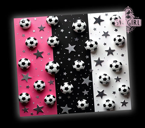 Pink Soccer Tumbler Wrap, Soccer Woman Design, 20oz Sublimation Wrap, Digital Download Tumbler, Female Soccer Player Art, Sports Drinkware, Soccer Gift for Her, Athletic Tumbler Design Sublimation SvggirlplusArt 