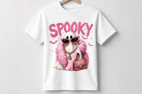 Pink Spooky Ghost PNG Coquette Halloween Digital Download SVG BillahCrafts 
