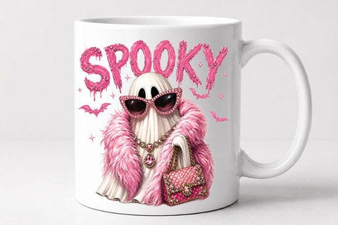 Pink Spooky Ghost PNG Coquette Halloween Digital Download SVG BillahCrafts 