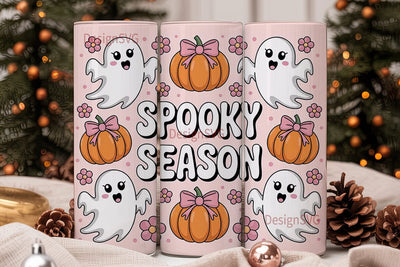 Pink Spooky Season 20oz Tumbler Wrap Sublimation DesignSVG 