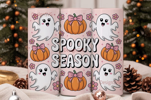 Pink Spooky Season 20oz Tumbler Wrap Sublimation DesignSVG 
