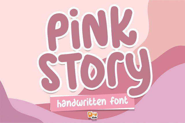 Pink Story Font Font Dm Letter Studio 