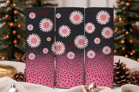 Pink Sunflower Seeds 20oz Tumbler Design Sublimation DesignSVG 