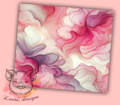 Pink Swirls Tumbler, Abstract Design, 20oz Tumbler Wrap, PNG Sublimation, Pink Background, Modern Decor, Stylish Tumbler Sublimation Lara' s Designs 
