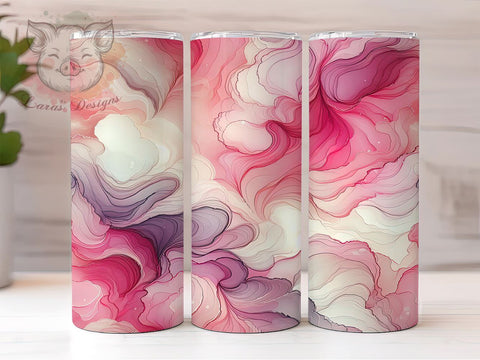 Pink Swirls Tumbler, Abstract Design, 20oz Tumbler Wrap, PNG Sublimation, Pink Background, Modern Decor, Stylish Tumbler Sublimation Lara' s Designs 