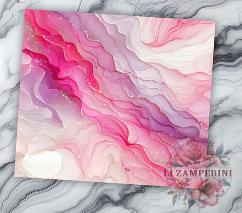 Pink Swirls Tumbler Wrap, Valentine's Day Pattern, Seamless Background PNG, Sublimation 20oz Tumbler, Love Theme Drinkware, Romantic Tumbler Design, Cute Valentine's Gift Sublimation Li Zamperini 