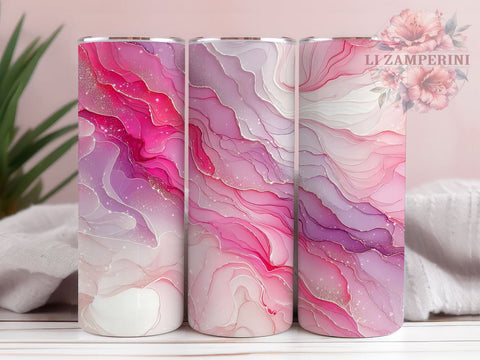 Pink Swirls Tumbler Wrap, Valentine's Day Pattern, Seamless Background PNG, Sublimation 20oz Tumbler, Love Theme Drinkware, Romantic Tumbler Design, Cute Valentine's Gift Sublimation Li Zamperini 