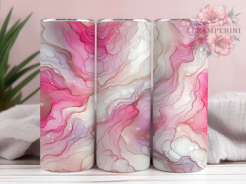 Pink Swirls Tumbler Wrap, Valentine's Day Pattern, Seamless Background PNG, Sublimation 20oz Tumbler, Love Theme Drinkware, Romantic Tumbler Design, Cute Valentine's Gift Sublimation Li Zamperini 