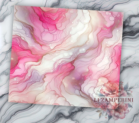 Pink Swirls Tumbler Wrap, Valentine's Day Pattern, Seamless Background PNG, Sublimation 20oz Tumbler, Love Theme Drinkware, Romantic Tumbler Design, Cute Valentine's Gift Sublimation Li Zamperini 