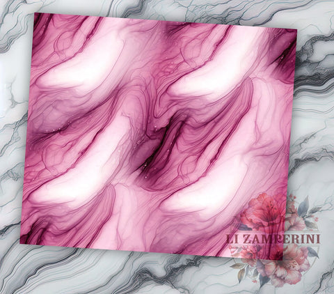 Pink Swirls Tumbler Wrap, Valentine's Day Pattern, Seamless Background PNG, Sublimation 20oz Tumbler, Love Theme Drinkware, Romantic Tumbler Design, Cute Valentine's Gift Sublimation Li Zamperini 