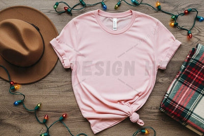 Pink t-shirt holiday mockup design Mock Up Photo Designangry 