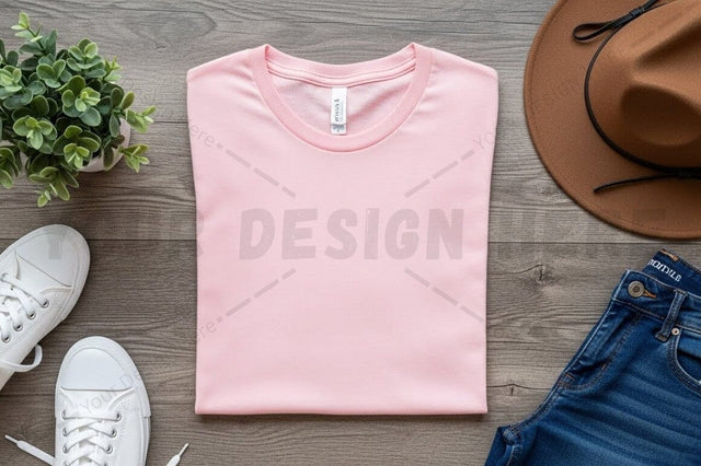 Pink t-shirt mockup design Mock Up Photo Regulrcrative 