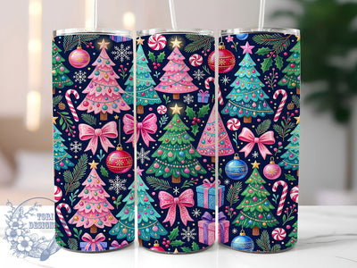 Pink Teal Christmas 20oz Tumbler, Pink Teal Christmas, Pink Christmas PNG, Teal Christmas PNG, Christmas Tumbler, Pink Teal Tumbler, 20oz Tumbler Wrap, Christmas Wrap PNG Sublimation ToriDesigns 