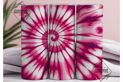 Pink Tie Dye Abstract 20oz Tumbler Wrap Sublimation sassyprint 