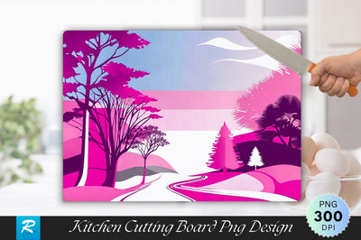 Pink Tree Cutting Board Sublimation Regulrcrative 