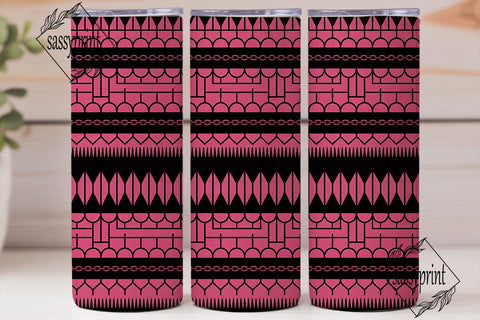Pink Tribal Glitter 20oz Tumbler Sublimation sassyprint 