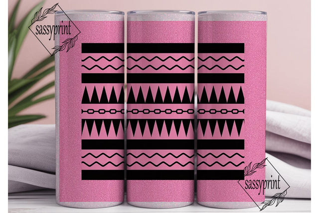 Pink Tribal Glitter 20oz Tumbler Sublimation sassyprint 