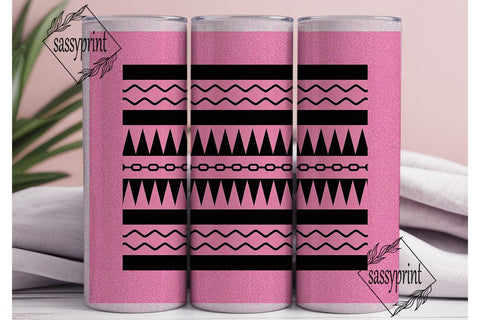 Pink Tribal Glitter 20oz Tumbler Sublimation sassyprint 