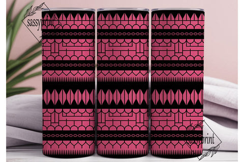 Pink Tribal Glitter 20oz Tumbler Sublimation sassyprint 