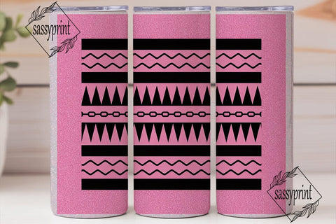 Pink Tribal Glitter 20oz Tumbler Sublimation sassyprint 